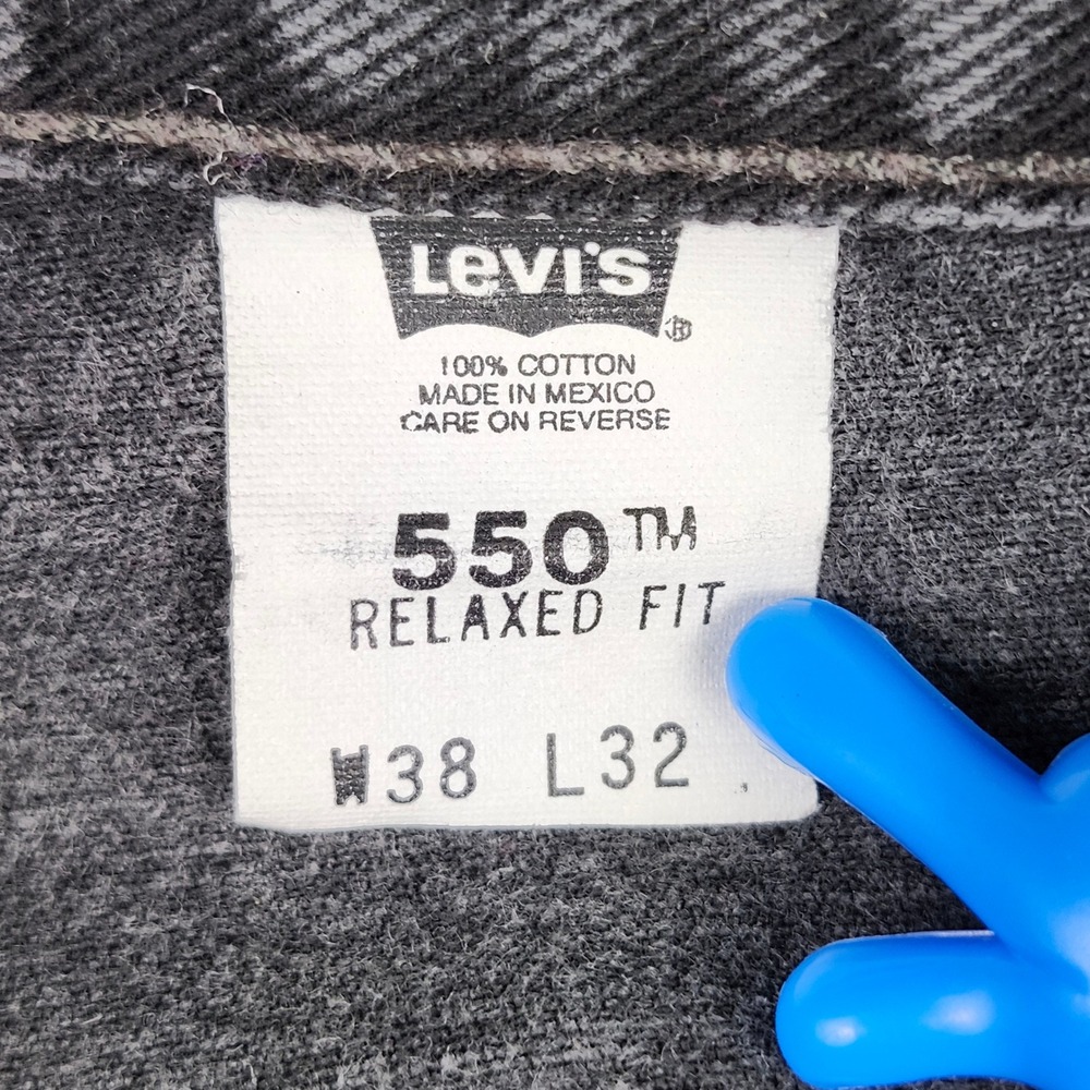 Levi's 550 Relaxed Fit Jeans Mens 38x32 Black Denim VTG 90s Y2K Grunge Skater - Picture 2 of 14